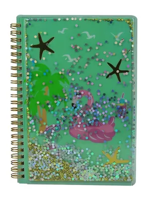 Twinkle Metallic Spiral Notebook - Light Blue