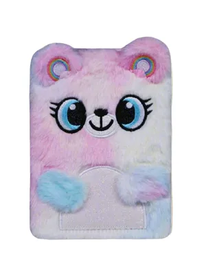 Fluffy Teddy Bear Notebook - Multicolor