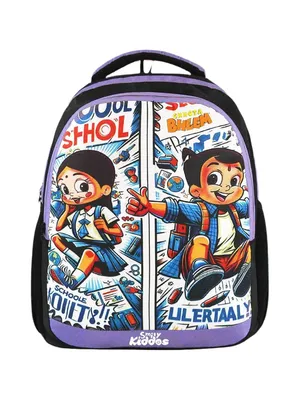 Chhota Bheem Preschool Backpack 10L – Fun & Light for Little Explorers — Violet