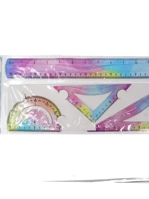 Rainbow Rulers Set - 4pcs