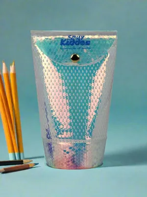 Transparent Pencil Holder - Blue