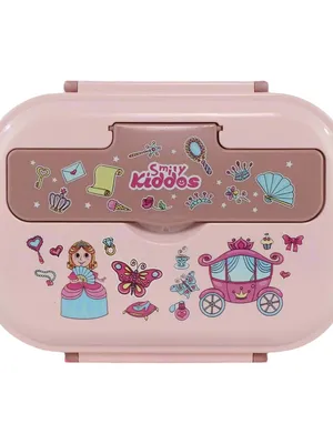 Large Stainless Steel Lunch Box Princess Theme - Pink