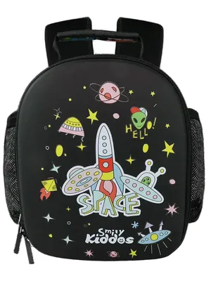 EVA Preschool Backpack - Space Theme - Black