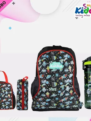 Baby COMBO - Backpack with Pencil Pouch, Lunch Bag, Sipper Water Bottle Black