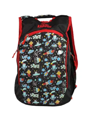 Space Theme Toddler School Bag – Black