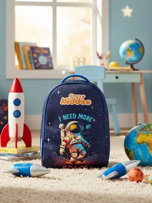 Galactic Adventure Neoprene Preschool Backpack – Navy Blue