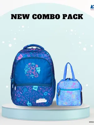 School Combo – Coco Backpack (Blue) & Sonic Lunch Bag (Game Over)