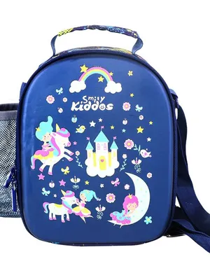 Hardtop Eva Lunch Bag - Unicorn Theme - Blue
