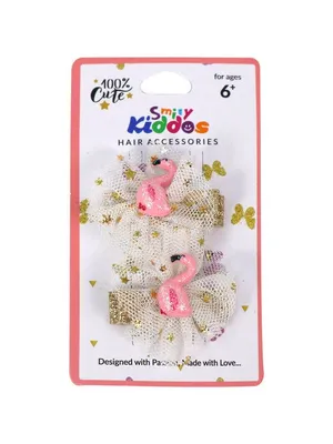 Starlight Flamingo Hair Clip Set