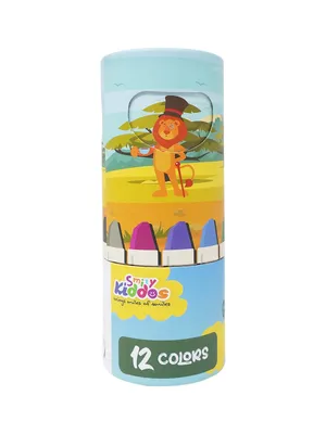 Smily Kiddos Silky Gel Crayons 12 Colors - Lion Theme
