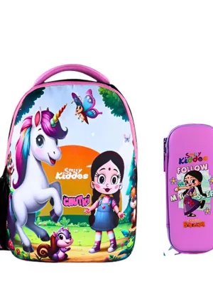 Smily Kiddos Chhota Bheem School Bag – Perfect for Little Heroes! (Backpack & Pencil Case)