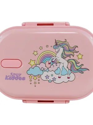 Medium Stainless Steel Lunch Box Unicorn Theme - Pink