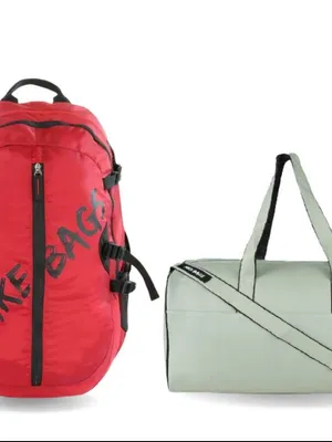 Mike Travel Combo: 42L Enticer Trekking Backpack & 26L PU Leather Duffle Bag