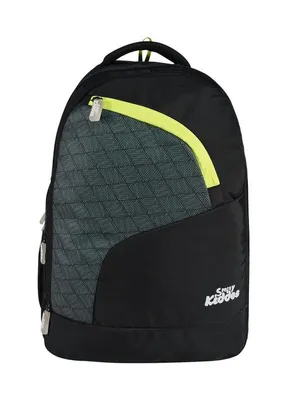 Smarty School Backpack – Black & Neon Green