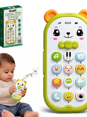 Kidology Cute Sleep Phone Maze Sensory Toy for Babies, Green Bead Maze Activity Toy for Quiet Play & Sensory Engagement