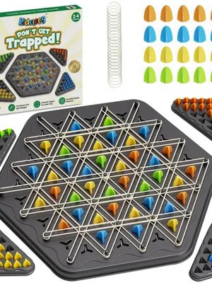 Kidology Chain Link Pull-Along Train Toy for Toddlers, Colourful Push & Pull Toy, Interactive Walking Activity for Kids