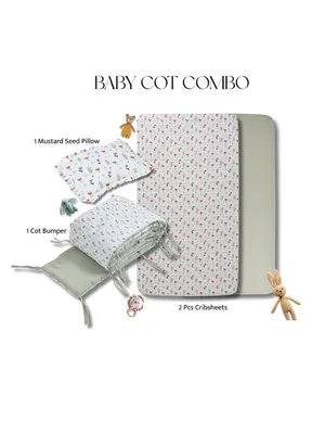 Ferns and Roses Baby Cot Combo