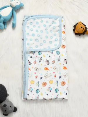 Pets Of The Galaxy 6-layer 100% Organic Cotton Muslin Reversible Blanket