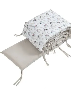 Rainbow Vibes Reversible Cot/Crib Bumpers For Baby Bedding