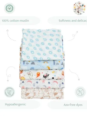 Swaddles Set Of 5 (Blue)