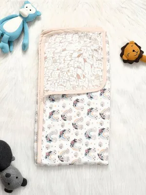 Rainbow Vibes 6-layer 100% Organic Cotton Muslin Reversible Blanket