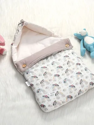 Rainbow vibes 100% Organic Cotton Muslin Carrier Nest/ Sleeping Bag