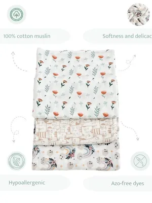 Swaddles Set Of 3 (Neutral)
