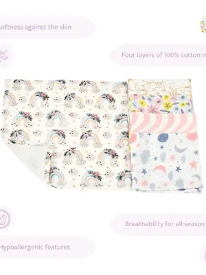 Set Of 5 Wash Cloths (Pink)