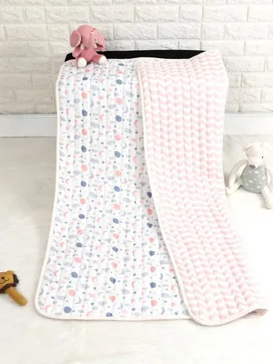 Twinklers Organic Cotton Quilted Muslin Reversible Blanket