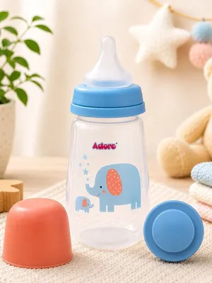 Adore Skoot Sr 2 Stage Wideneck Feeding Bottle - 250 ml - New Blue