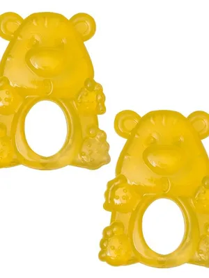 Adore Luscious Water Filled EVA Teethers- Yellow Bear -2pack
