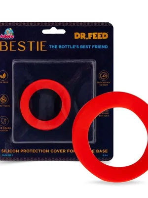 Adore Dr.Feed Bestie! The Silicon Base for Dr.Feed Wide Neck Bottles- Cherry Red Pack of 2