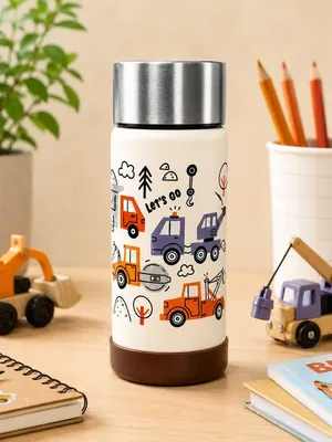 Adore Dr.Feed Little Champs Hot & Cold Insulated Steel Water Bottle 270ml-Cream