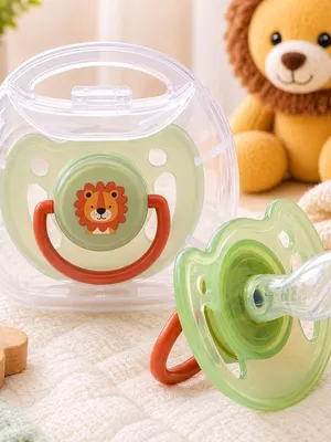 Adore Vento Snr - The Orthodontic Vented Pacifier with Multipurpose Storage Case - Green
