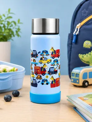 Adore Dr.Feed Little Champs Hot & Cold Insulated Steel Water Bottle 270ml-Blue