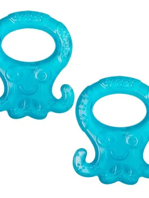 Adore Luscious Water Filled EVA Teethers- Blue Octopus -2pack