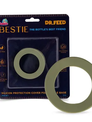Adore Dr.Feed Bestie! The Silicon Base for Dr.Feed Wide Neck Bottles- Military Green Pack of 2