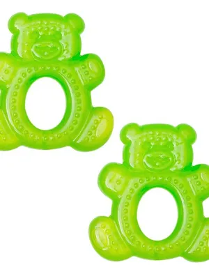 Adore Luscious Water Filled EVA Teethers- Green Teddy -2pack