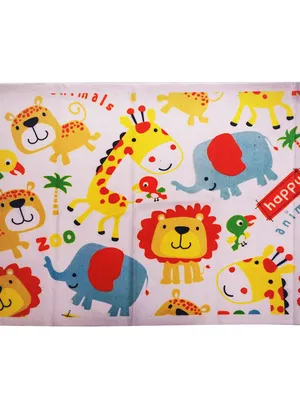 Adore Instadry Printed Baby Bed Protector- 50*70cms - Jungle Safari