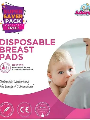 Adore Voila Disposable Breast Pads with Honeycomb Design- Pack of 96