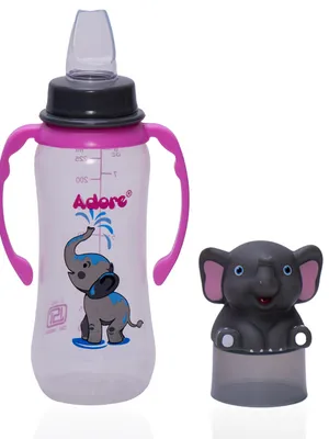 Adore Yeah! The Character Hood Narrow Neck Soft Spout Sipper 250ml - Elephant