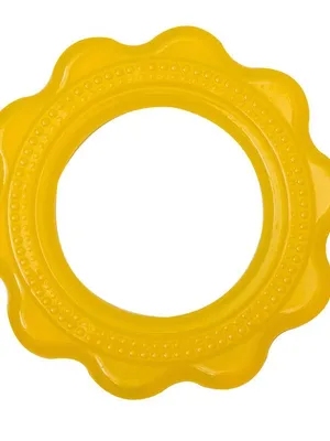 Adore Luscious Jumbo Water Filled EVA Teether- Big Ring Yellow