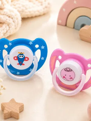 Adore Vento Jnr- The Vented Pacifier for Babies with Sterilizer Case- Orthodontic - Pack of 2(Blue+Pink)