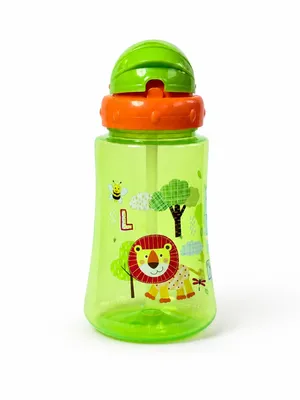 Adore Skoozy Sports Straw Sipper with Retractable Head - 250ml- Green