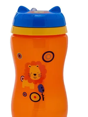 Adore Swipey Twist to Sip Straw Sipper 270ml - Orange