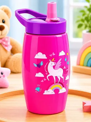 Adore Kiddo Flip to Sip Sports Sipper with Handle- 420ml -Pink