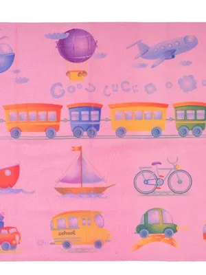Adore Printed Insta Dry Sheet 50 * 70 cms - InstaDry Water Absorbent Baby Bed Protector Sheet - Vehicles