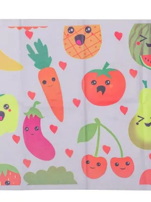 Adore Instadry Printed Baby Bed Protector- 50*70cms - Fruits