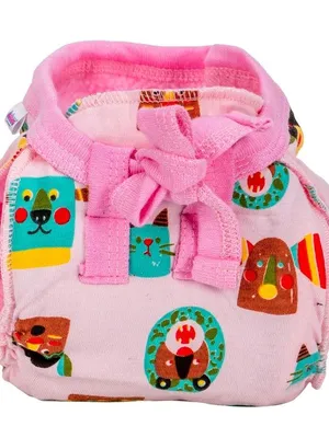Adore Insta Dry Baby Cloth Tie Knot Langot- 0- 3 Months Pink Animal S