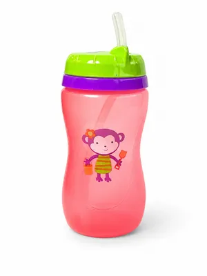 Adore Swipey Twist to Sip Straw Sipper 270ml - Pink